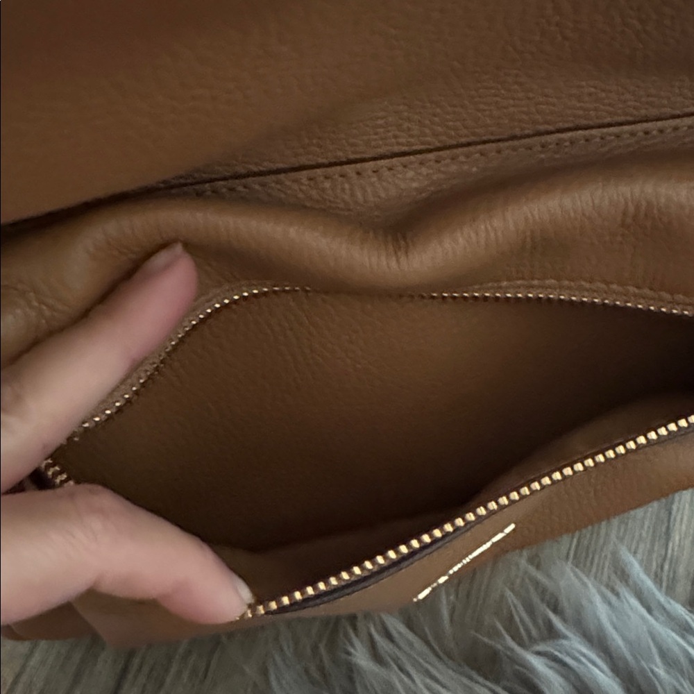 Coach Pebbled Leather Backpack in Tan with Gold Hardware - Picture 7 of 7